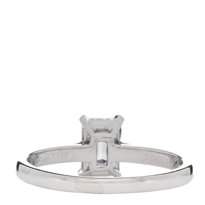 Tiffany Platinum Diamond 1.01ct Emerald Cut Solitaire Engagement Ring 57 8 3 of 6