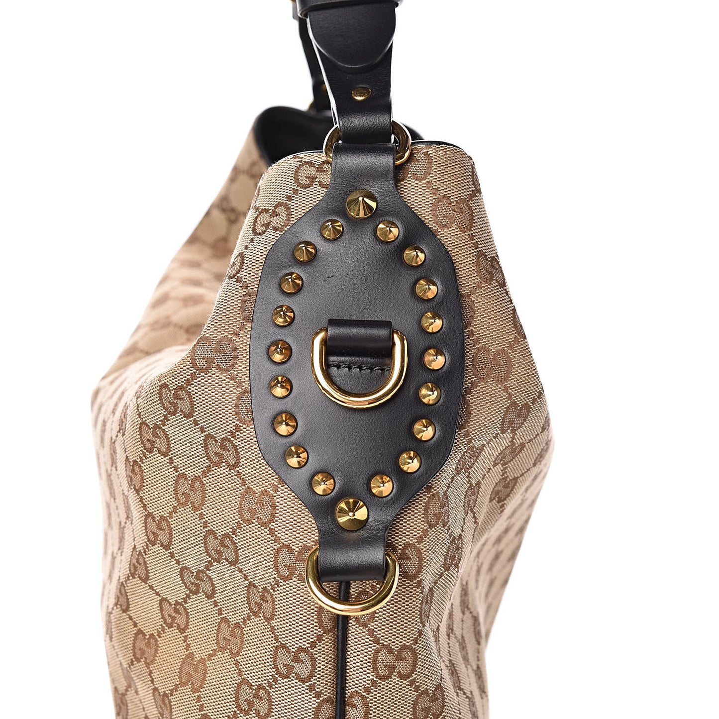 Monogram Medium Patti Stud Hobo Black