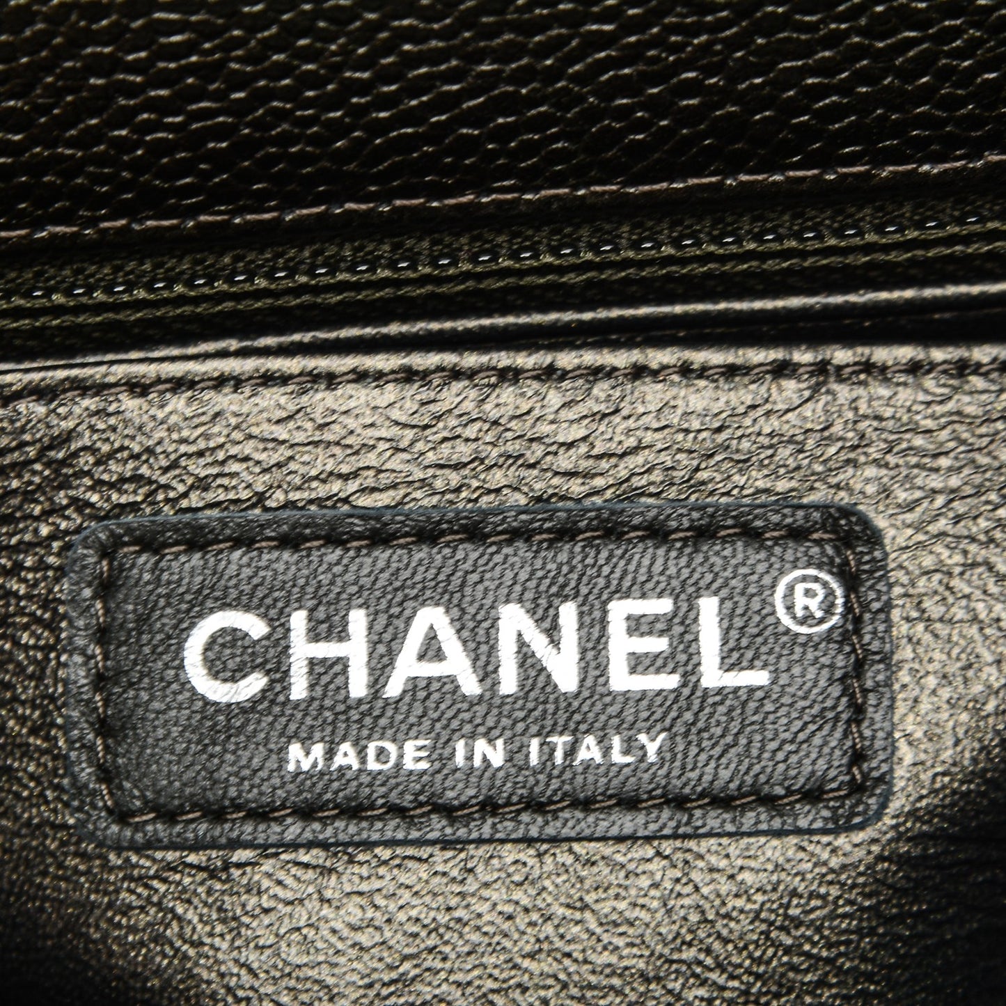 Caviar Quilted Mini Square Flap Dark Charcoal
