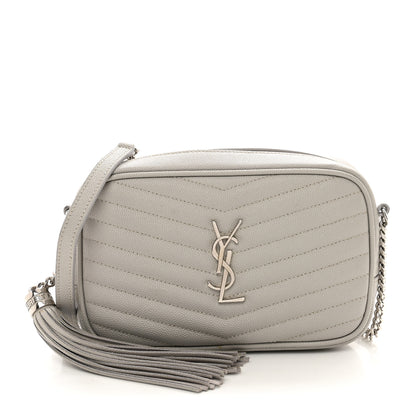 Saint Laurent Grain De Poudre Matelasse Monogram Mini Lou Camera Bag Granite 1 of 10