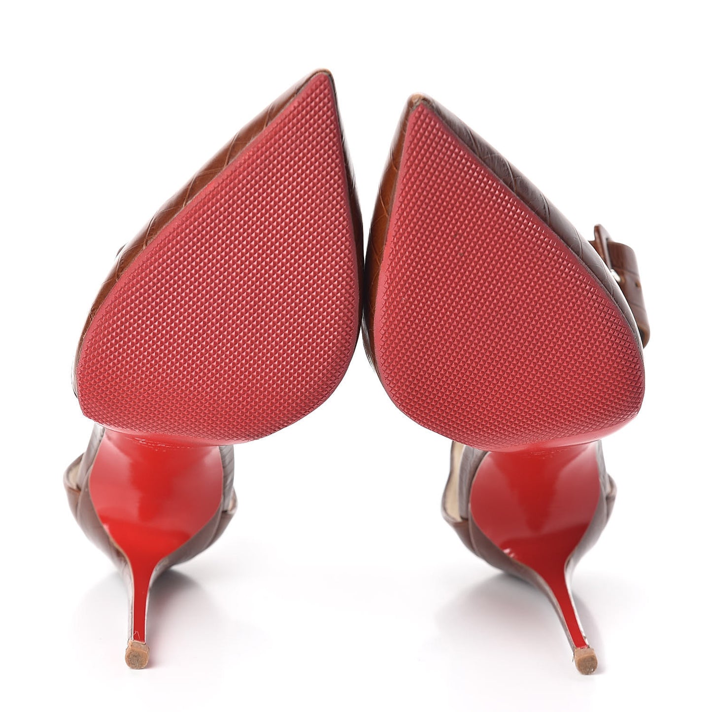 Calfskin Nil Harler 100 Ankle Strap Pumps 41 Cuoio