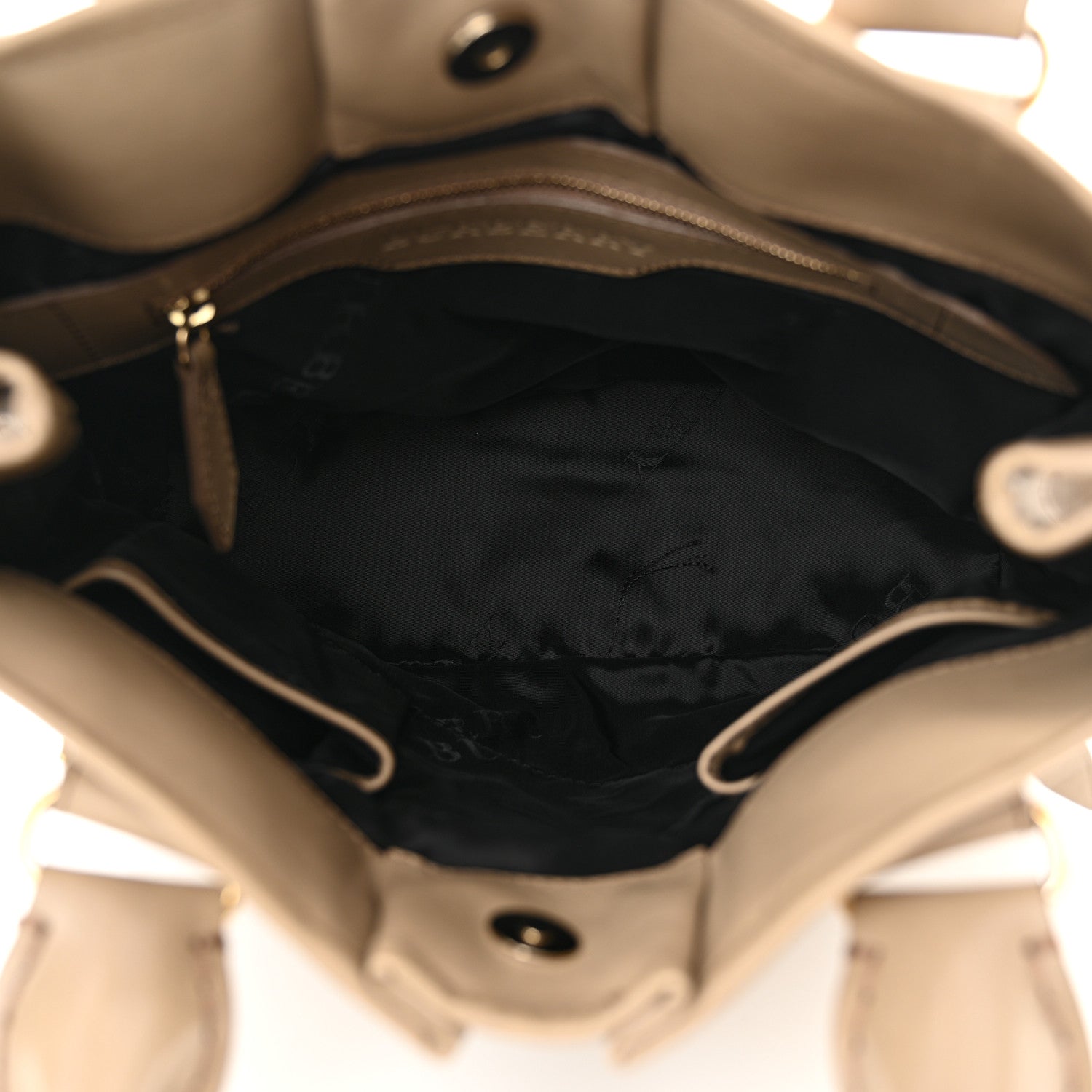 Burberry Lambskin Whipstitch Medium Tote Beige 5 of 18