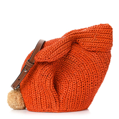 Loewe Raffia Mini Bunny Crossbody Bag Orange 1 of 9