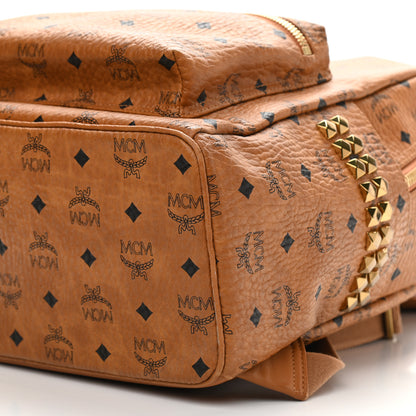 MCM Visetos Medium Side Studs Stark Backpack Cognac 10 of 10