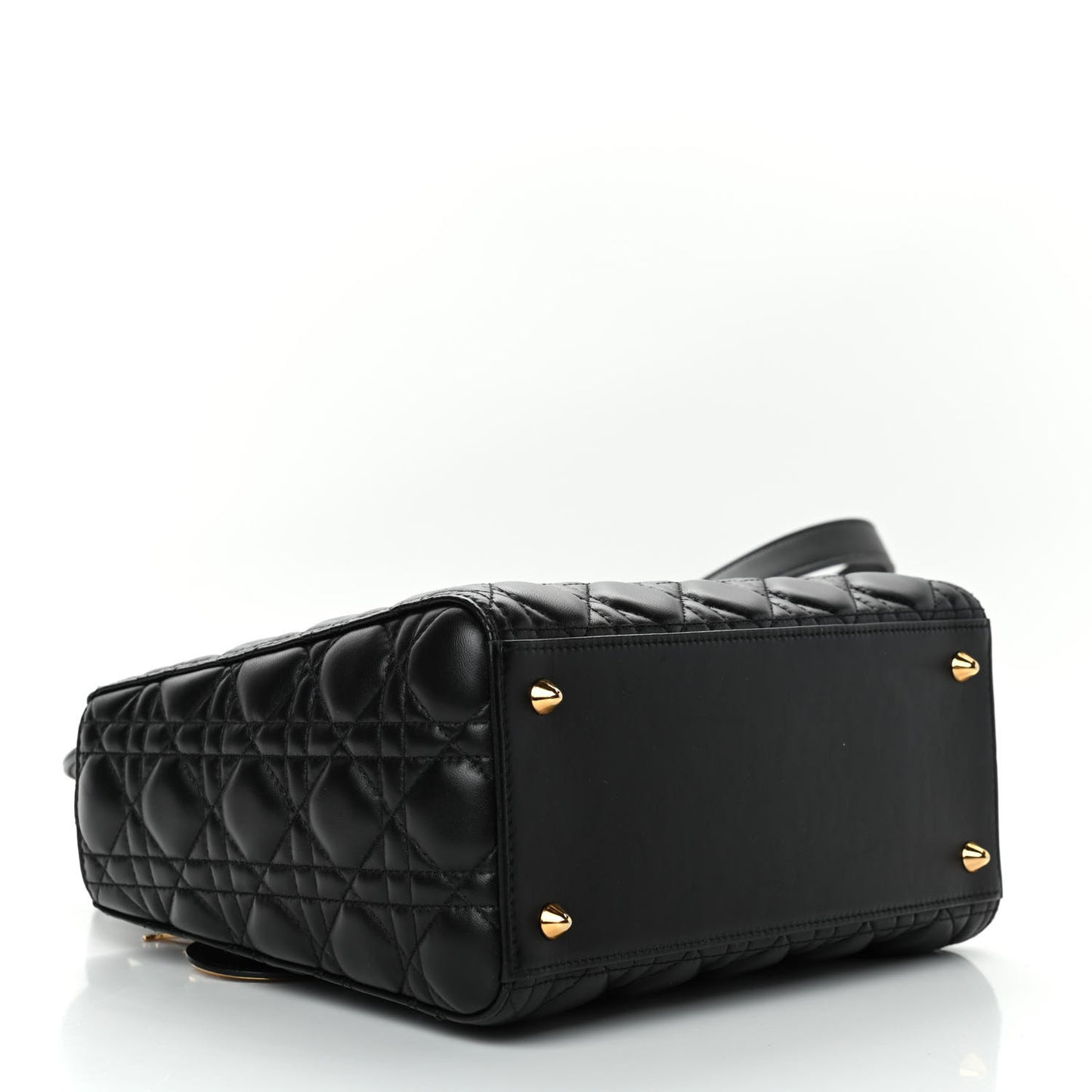 Lambskin Cannage Medium Lady Dior Black