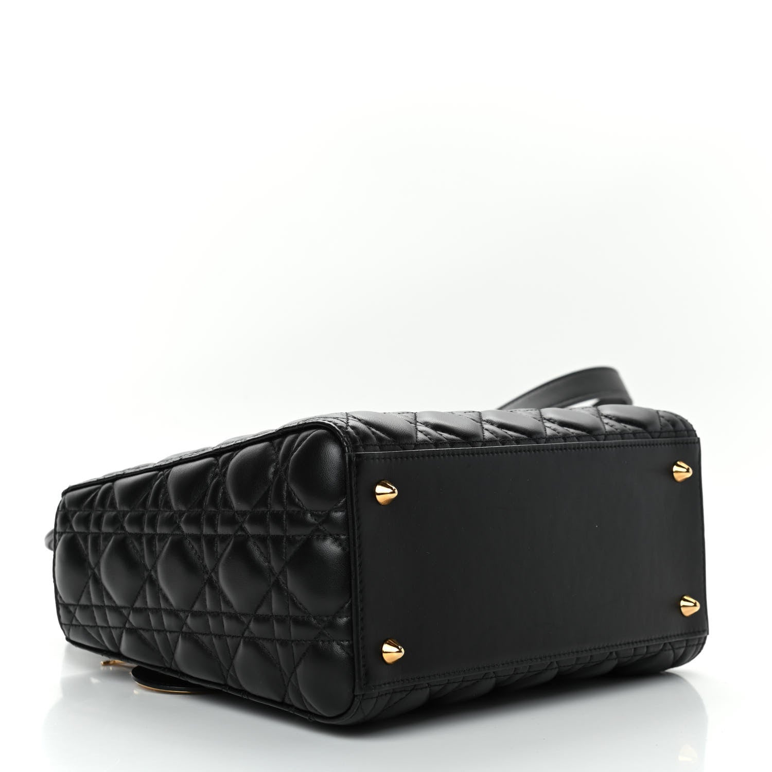 Christian Dior Lambskin Cannage Medium Lady Dior Black 3 of 4