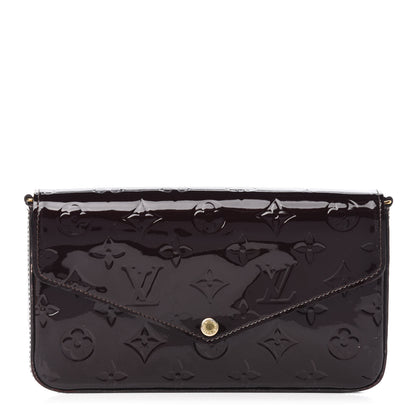 Louis Vuitton Vernis Pochette Felicie Chain Wallet Amarante 1 of 9
