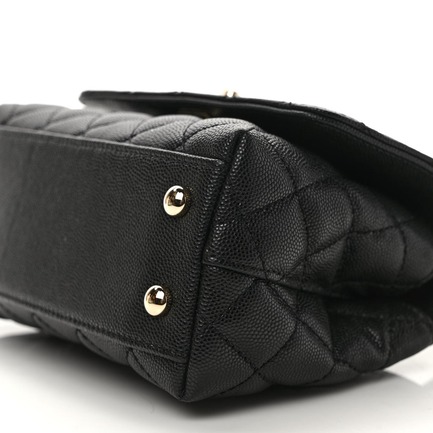 Caviar Quilted Extra Mini Coco Handle Flap Black