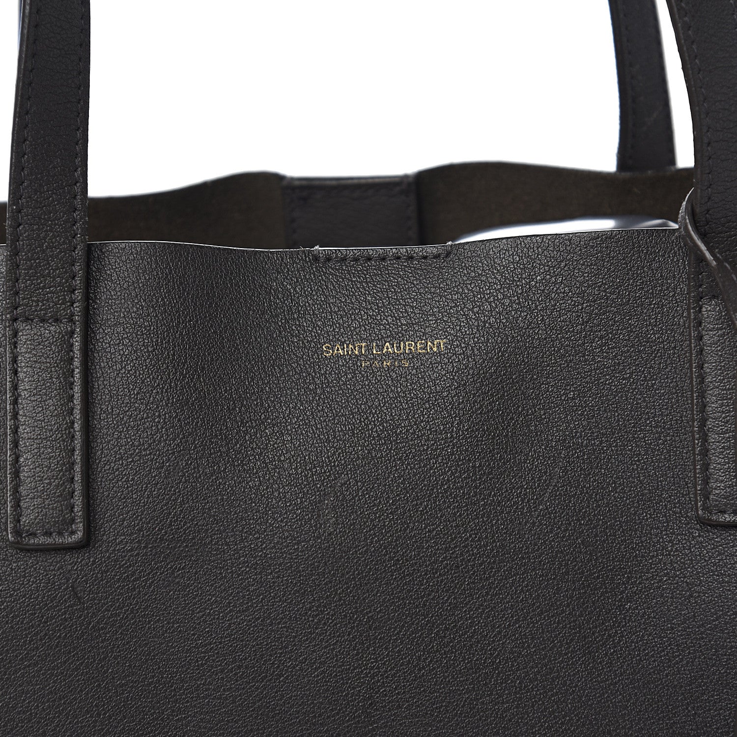 Saint Laurent Calfskin Large Shopping Tote Dark Grey 18 of 18
