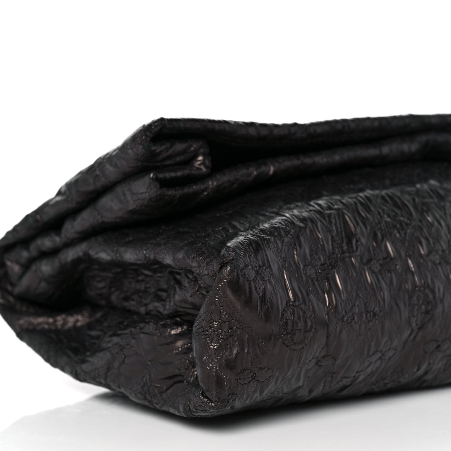 Jacquard Quilted Monogram Limelight Clutch GM Black