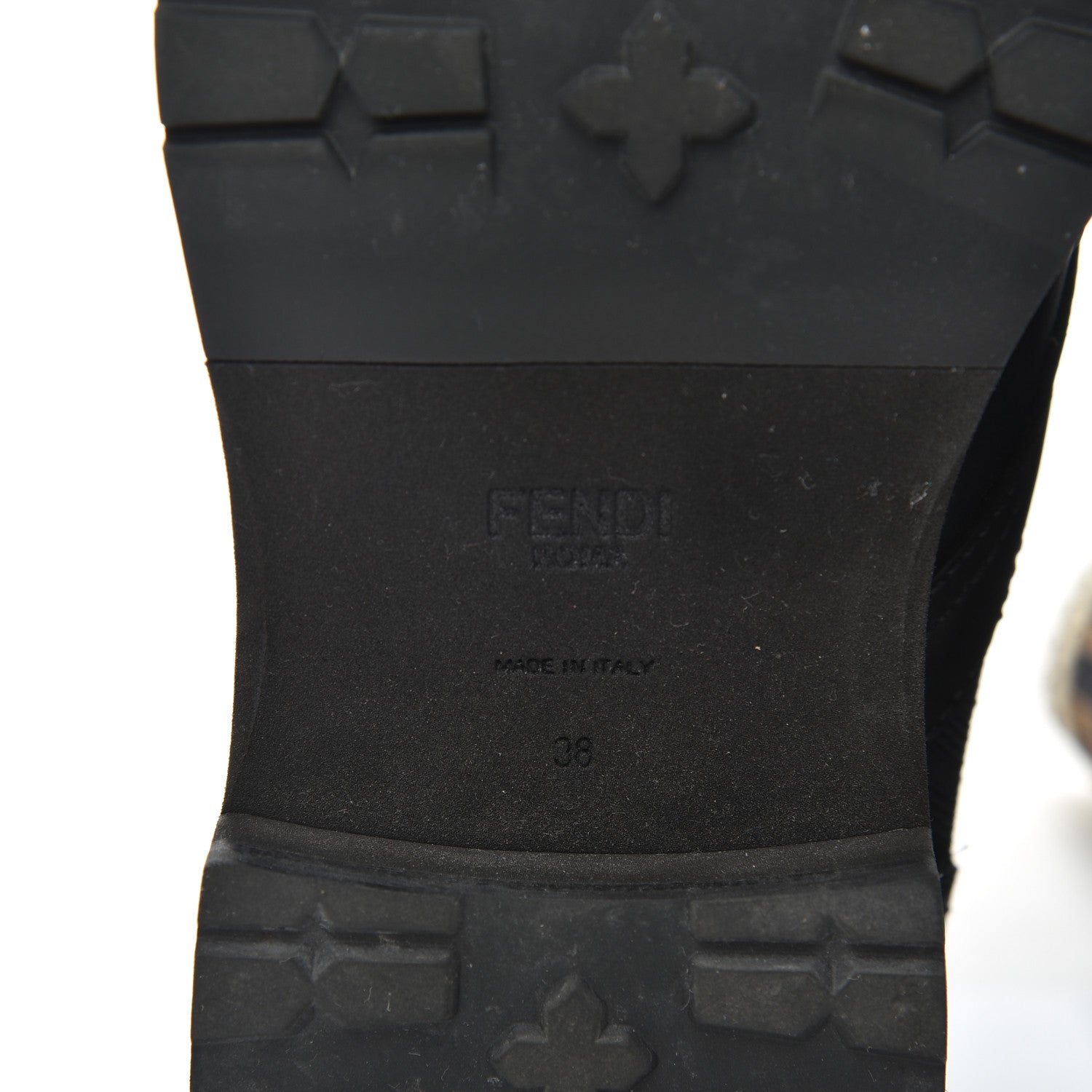 Fendi Calfskin Stretch Fabric Rockoko Biker Boots 38 Tobacco Black Marino 6 of 15