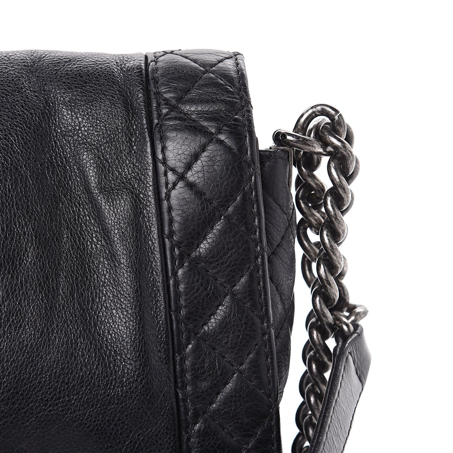 Calfskin New Medium Boy Reverso Flap Black
