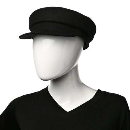 Hermes Cashmere Womens Deauville Cap 59 Black 2 of 10