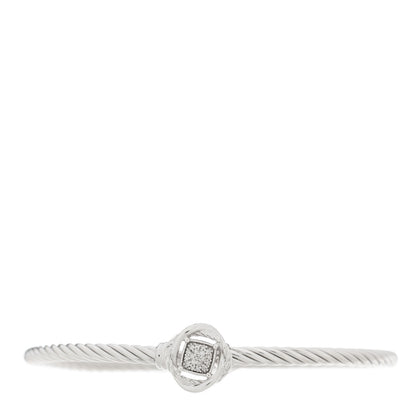 David Yurman Sterling Silver Diamond 3mm Infinity Bracelet 1 of 3