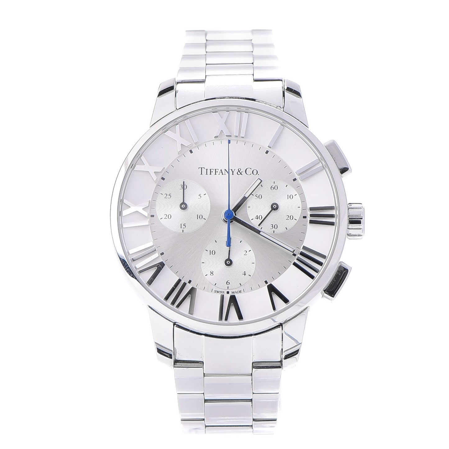 Stainless Steel 36mm Atlas Dome Chronograph Quartz Watch