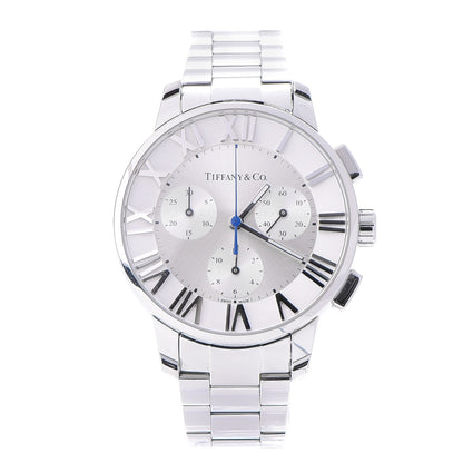 Tiffany Stainless Steel 36mm Atlas Dome Chronograph Quartz Watch 1 of 8
