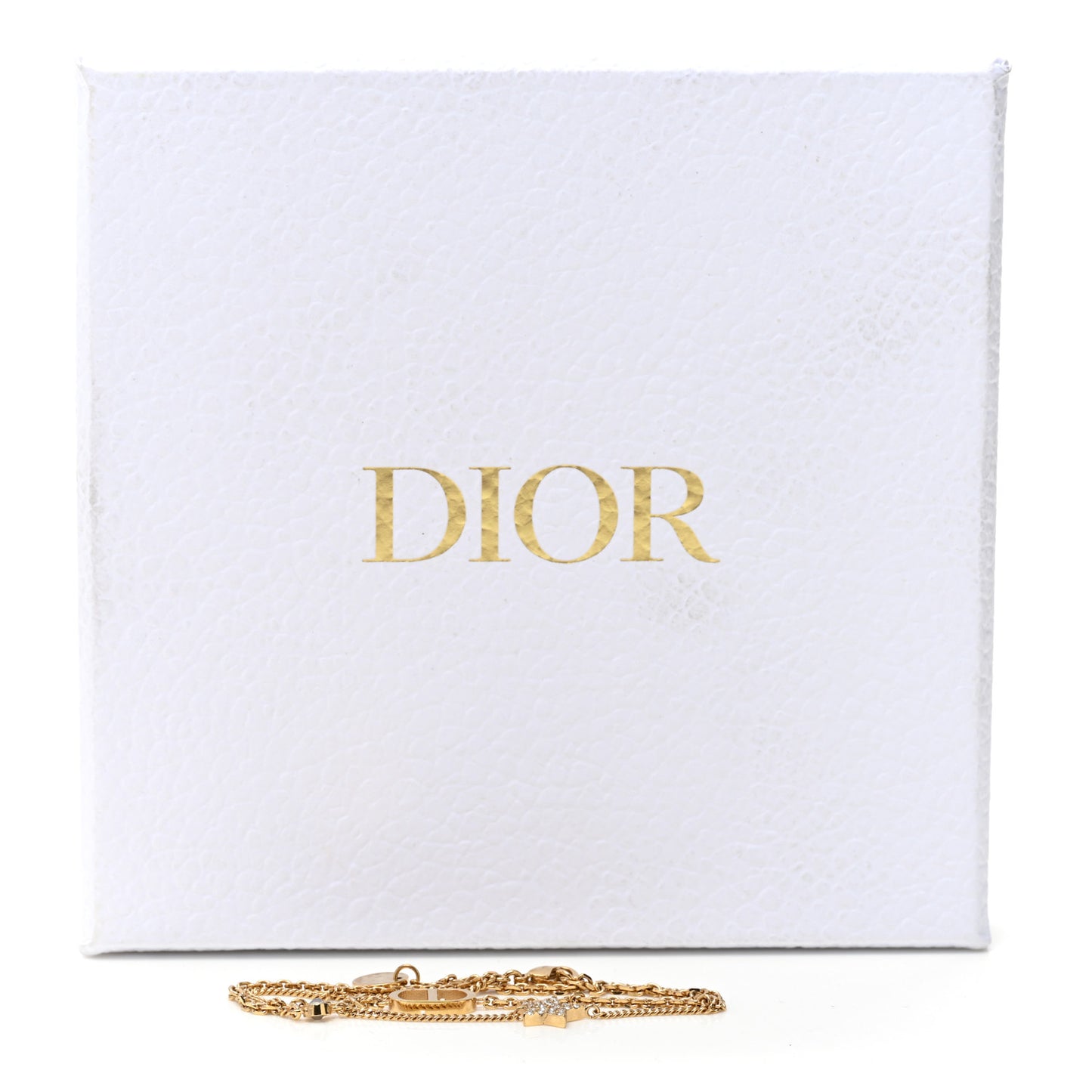 Crystal Metal Petit CD Double Bracelet Gold Gold