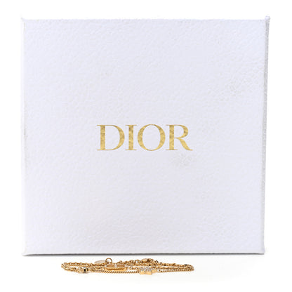 Christian Dior Crystal Metal Petit CD Double Bracelet Gold Gold 5 of 5