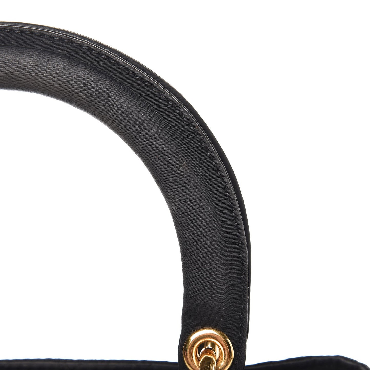 Nylon Cannage Medium Lady Dior Black