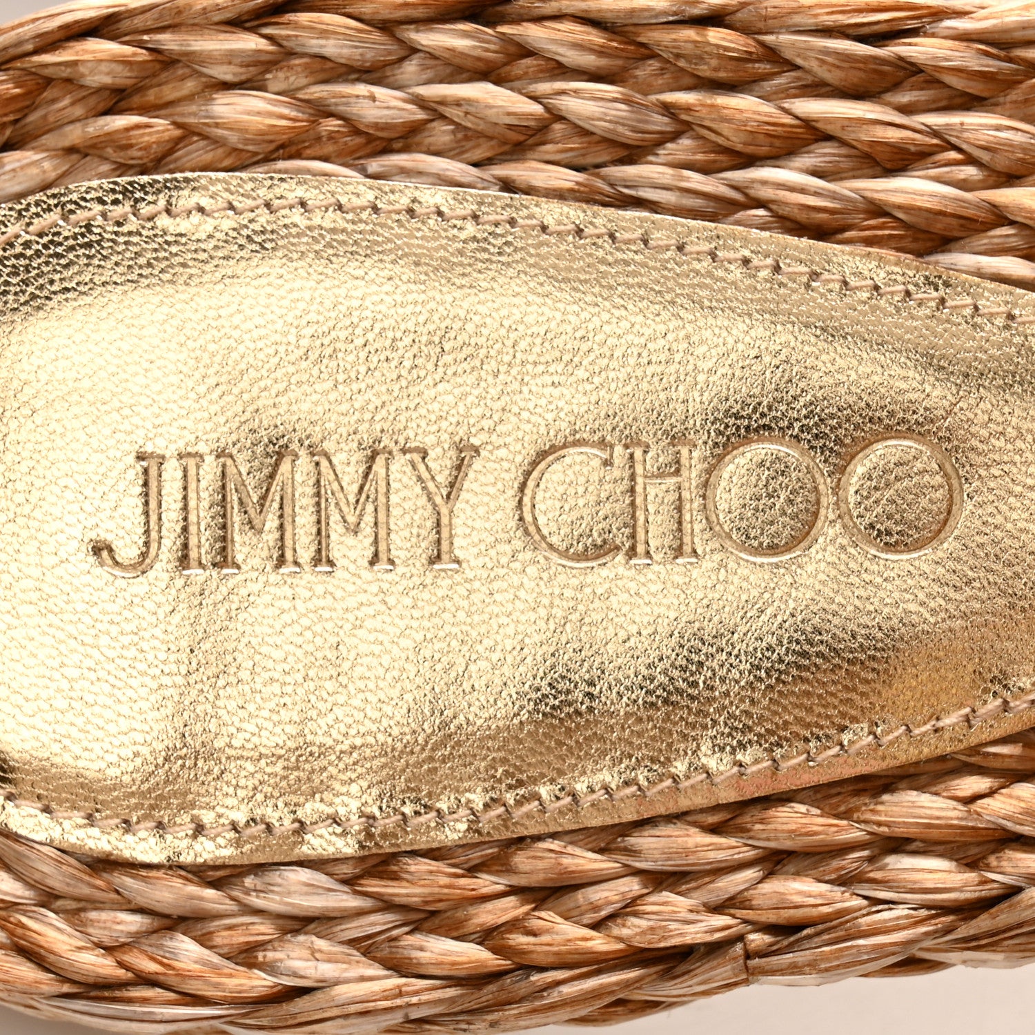 Jimmy Choo Agave Gladiator Espadrilles Flat Sandals 40 Gold 6 of 8