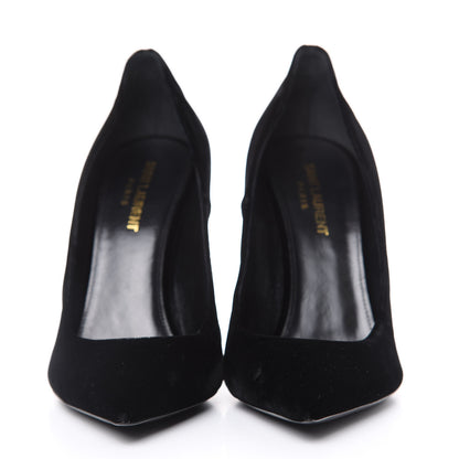 Saint Laurent Velvet Anja 105 Pumps 39 Black 2 of 9