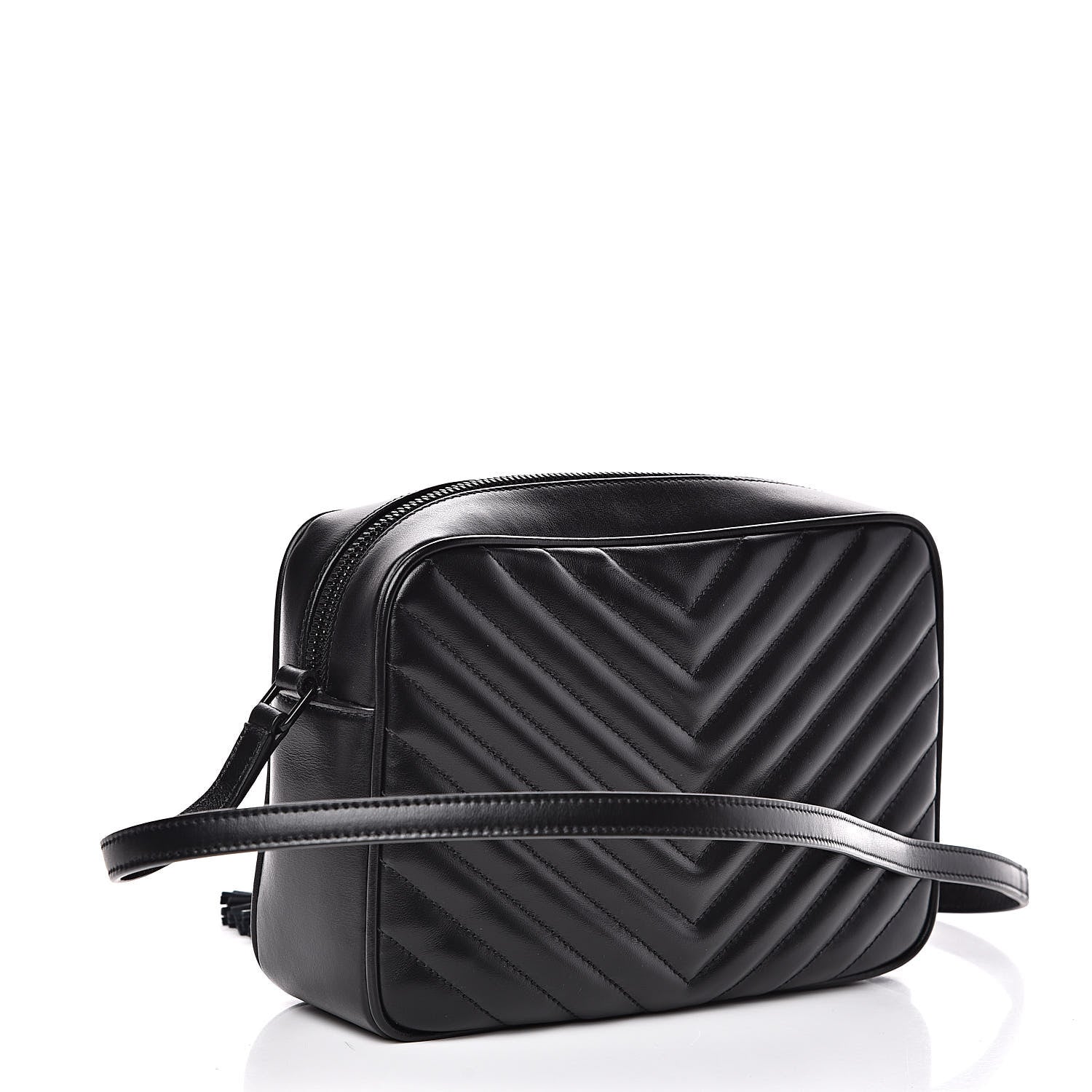 Saint Laurent Calfskin Matelasse Monogram Lou Camera Bag Black 3 of 10