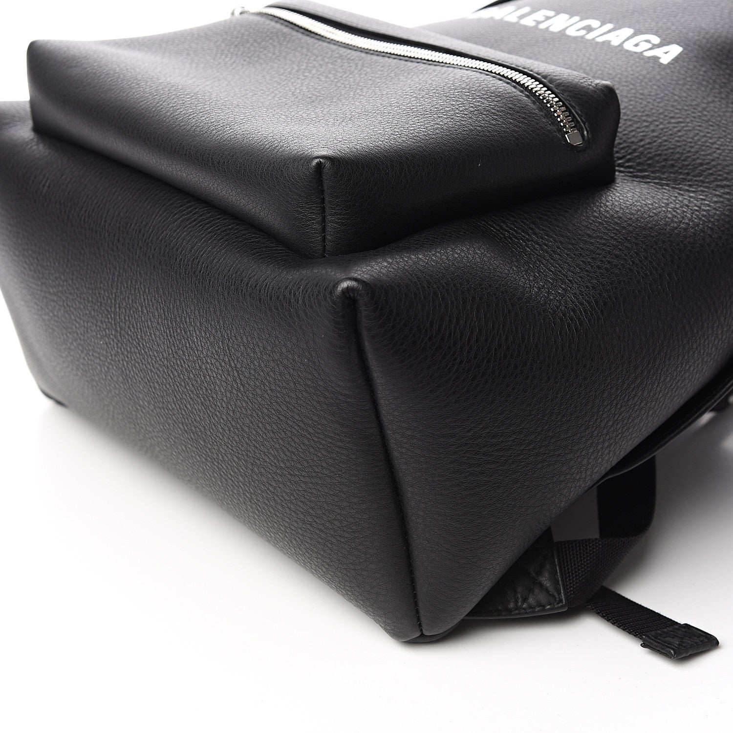 Balenciaga Smooth Calfskin Logo Large Everyday Backpack Black 8 of 9