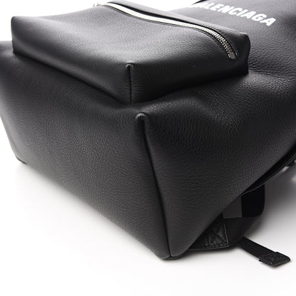 Balenciaga Smooth Calfskin Logo Large Everyday Backpack Black 8 of 9