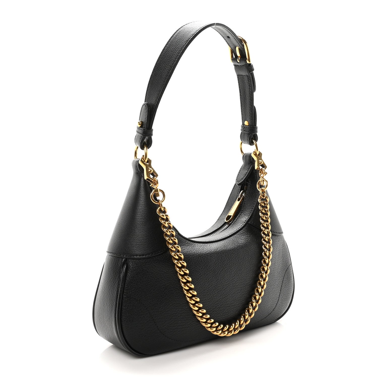 Gucci Goatskin Small Aphrodite Shoulder Bag Black 3 of 9