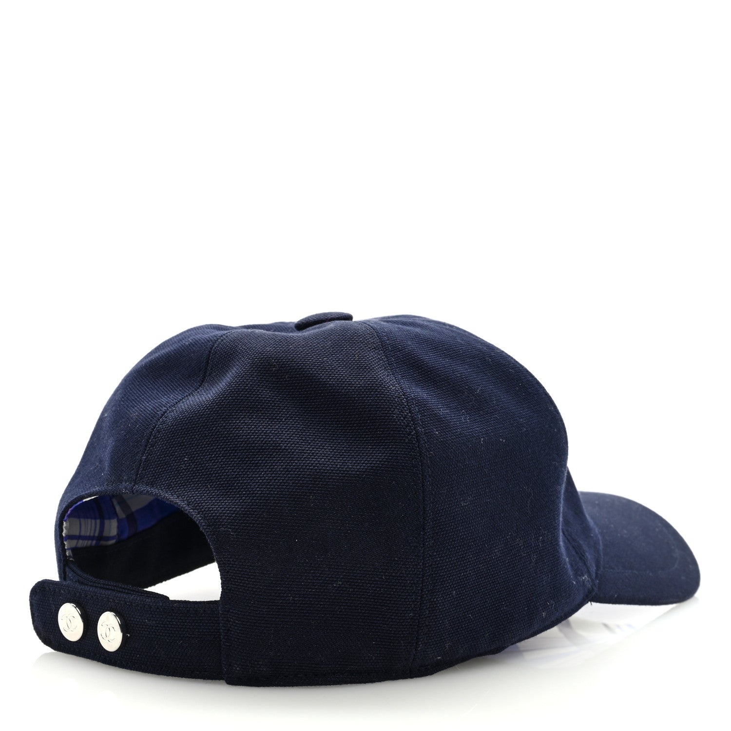 Chanel Cotton Beaded CC Cap Hat Navy Blue 3 of 7