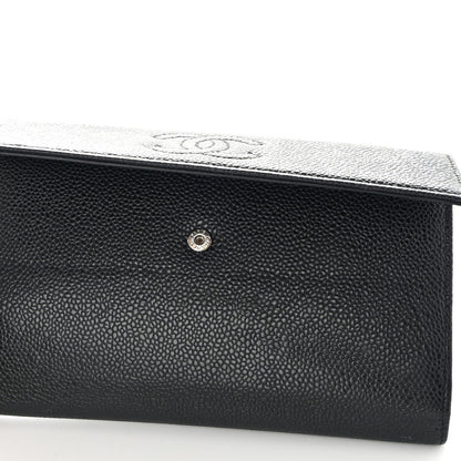 Chanel Caviar Timeless CC French Long Wallet Black 16 of 19