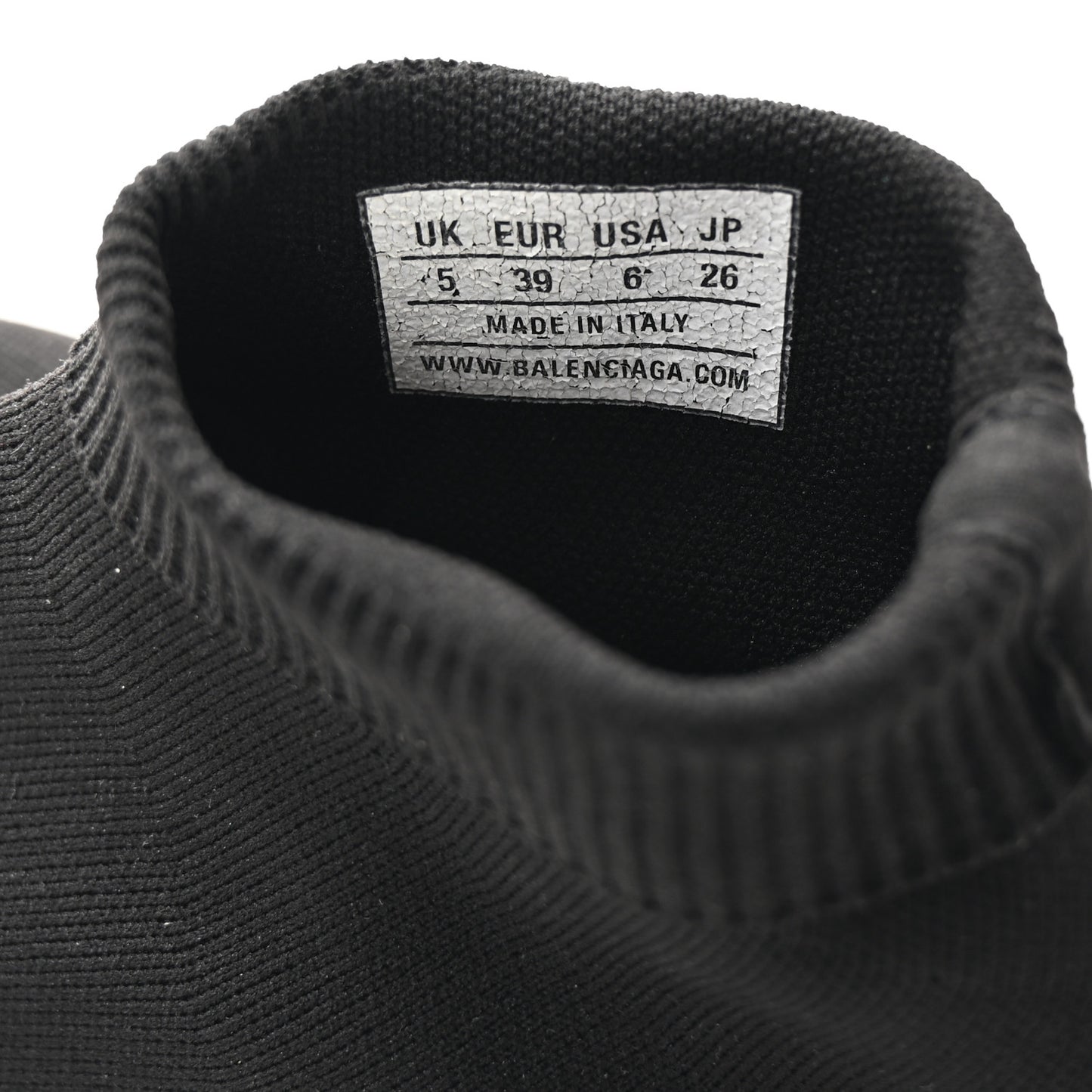 Neoprene Knit Mens Speed Sneakers 39 Black White