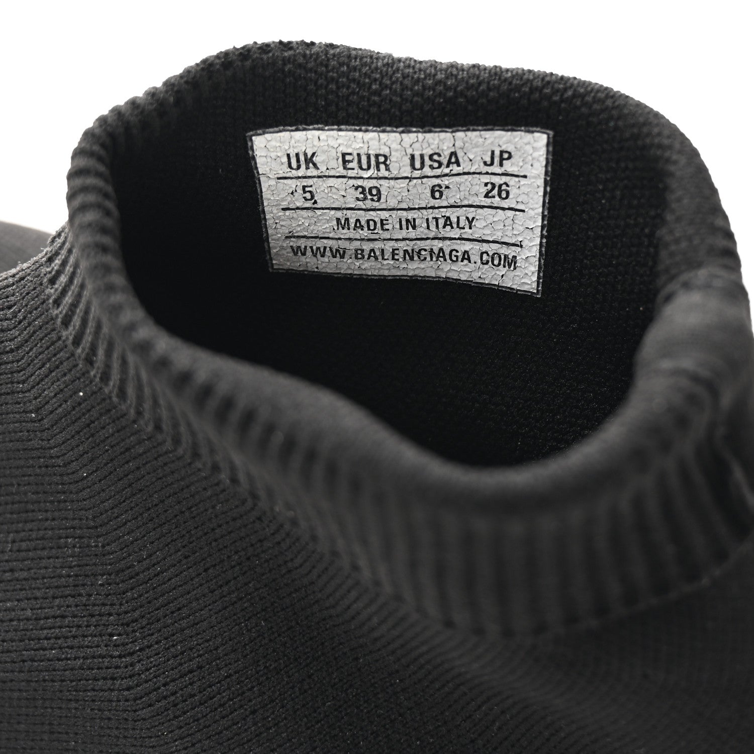 Balenciaga Neoprene Knit Mens Speed Sneakers 39 Black White 9 of 10