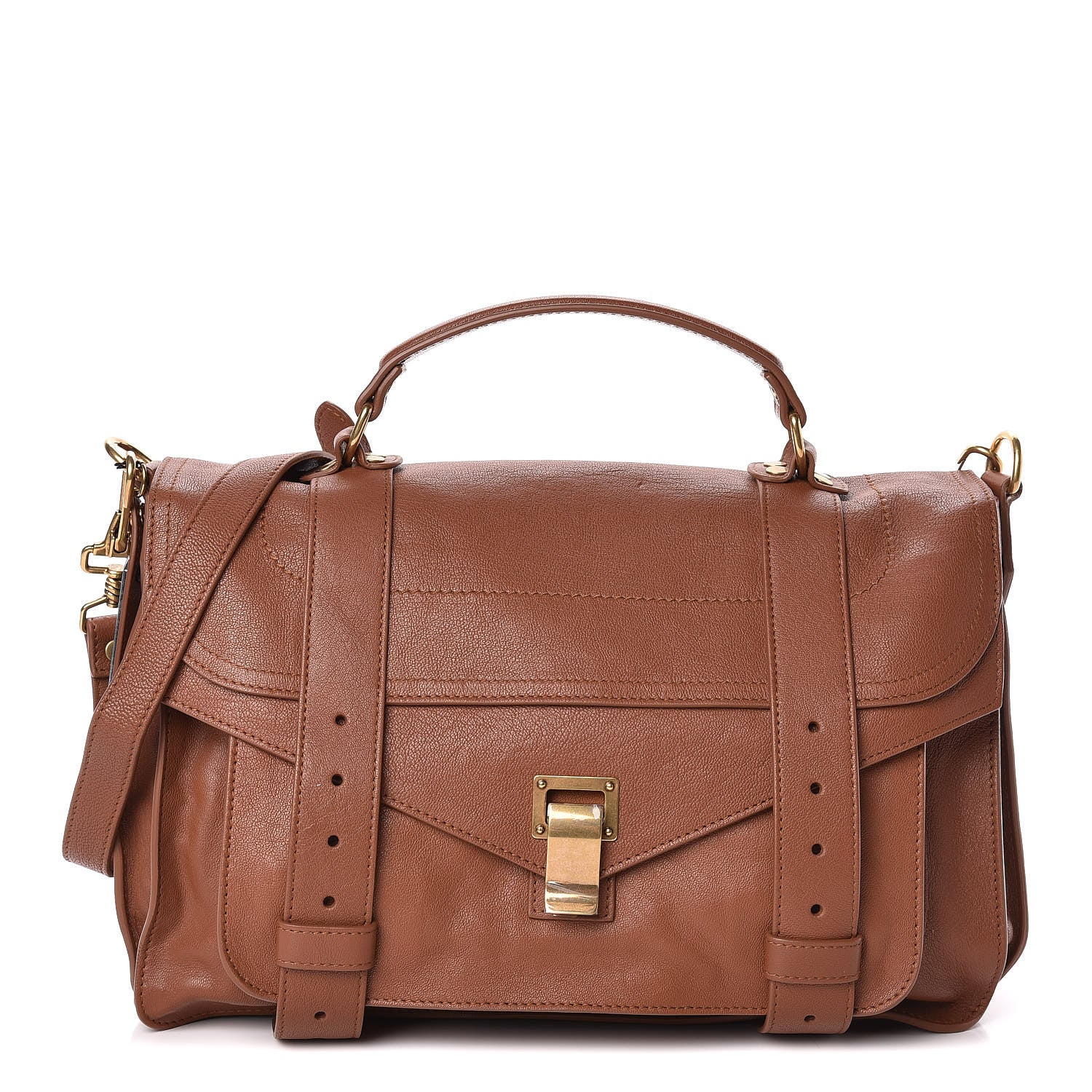 Proenza Schouler Lambskin Medium PS1 Satchel Saddle 1 of 11