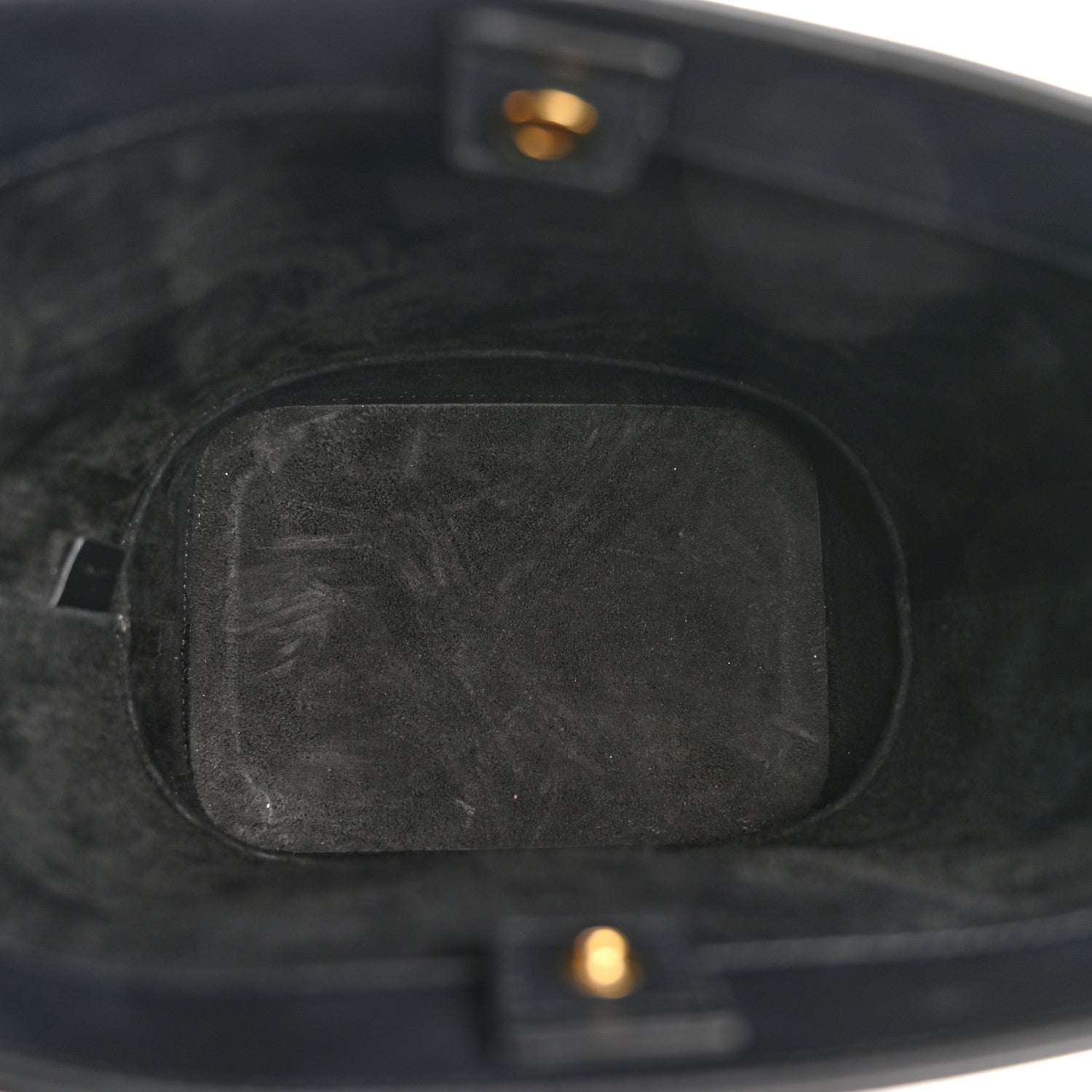 Celine Smooth Calfskin Small Cuir Triomphe Bucket Bag Black 5 of 14