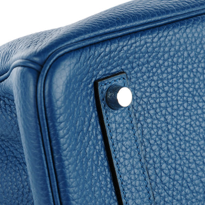 Hermes Taurillon Clemence Birkin 35 Bleu Thalassa 7 of 22