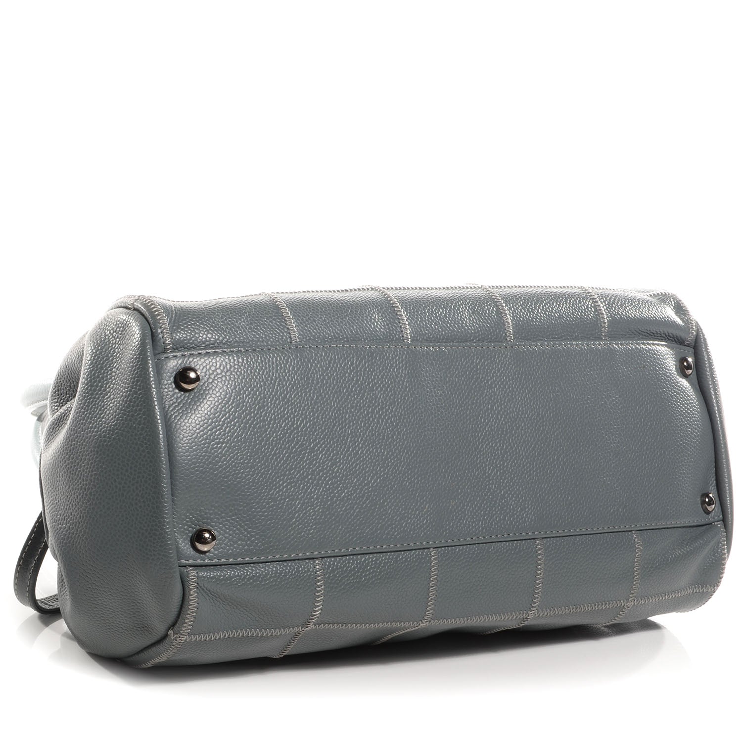 Chanel Caviar Square Stitched Tote Grey 4 of 7