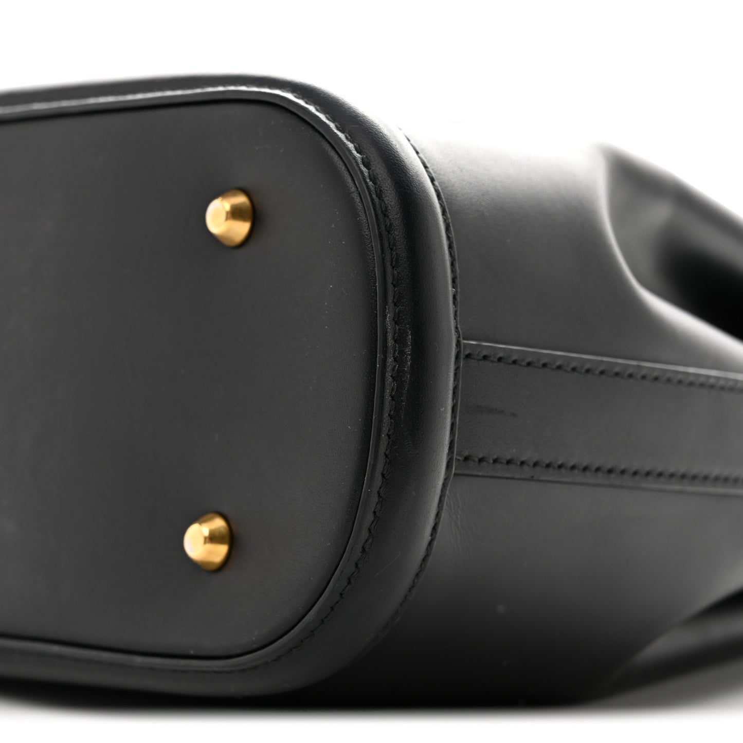 Calfskin CD Embossed Medium C'est Chain Bucket Bag Black