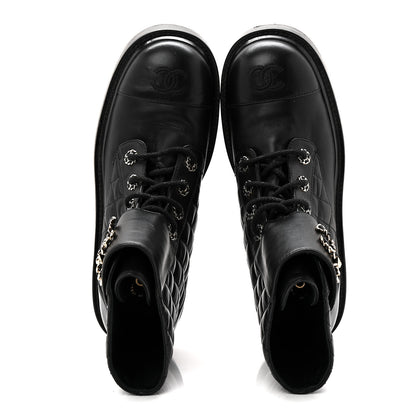 Chanel Calfskin Cap Toe CC Riding Boots 39 Black 14 of 25