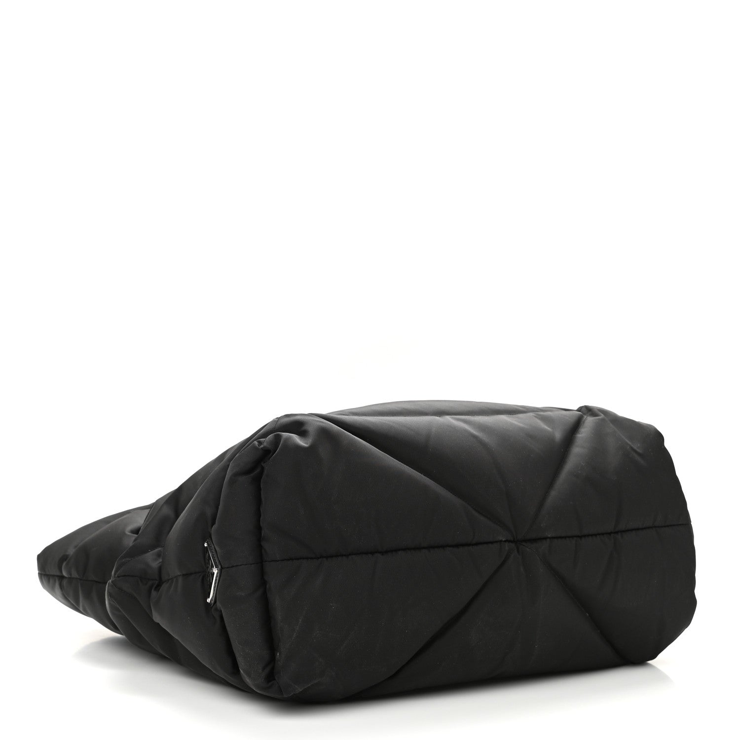 Prada Re-Nylon Triangle Padded Tote Bag Black 4 of 11