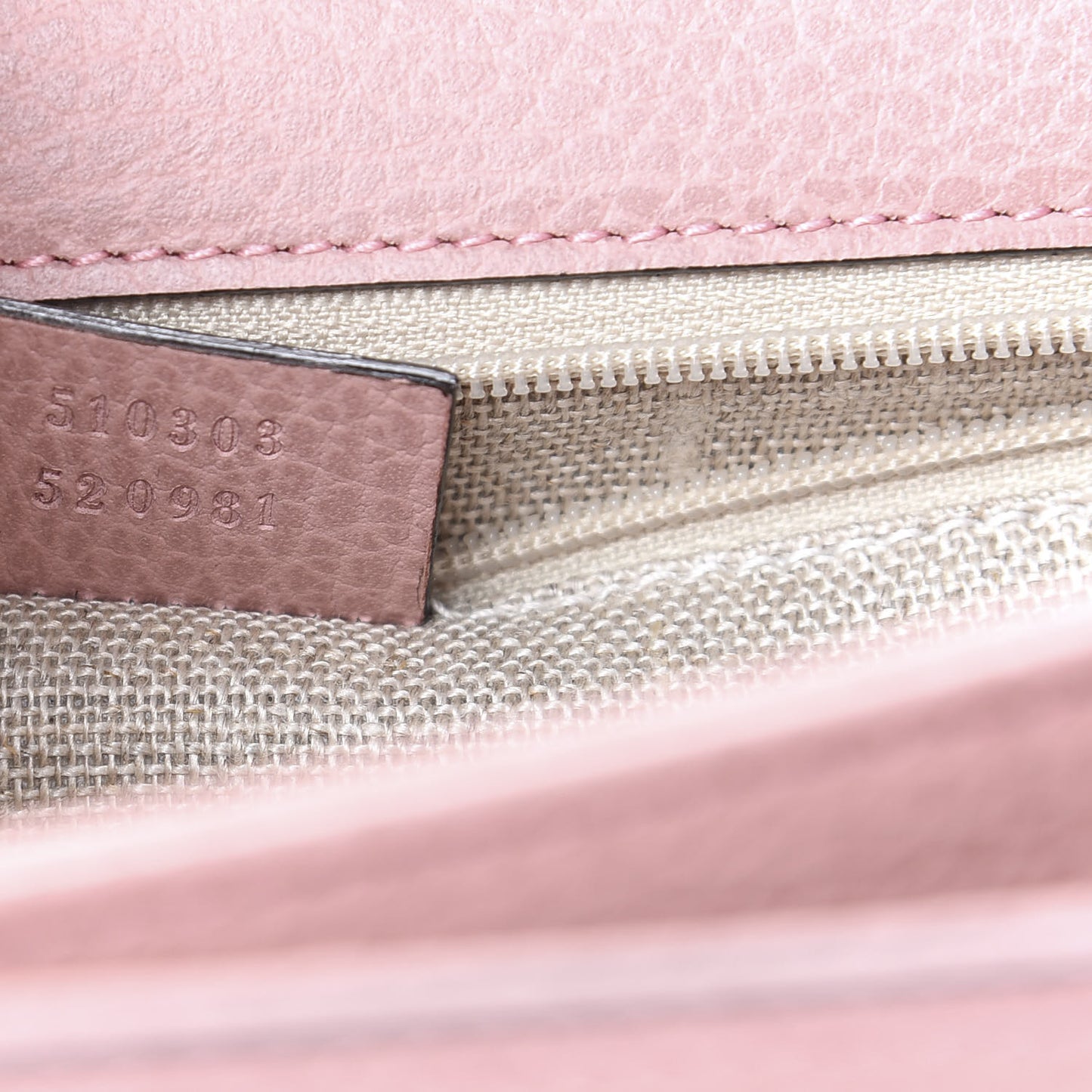 Dollar Calfskin Interlocking G Shoulder Bag Soft Pink