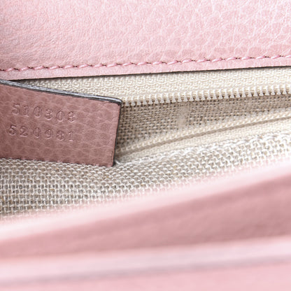 Gucci Dollar Calfskin Interlocking G Shoulder Bag Soft Pink 6 of 9
