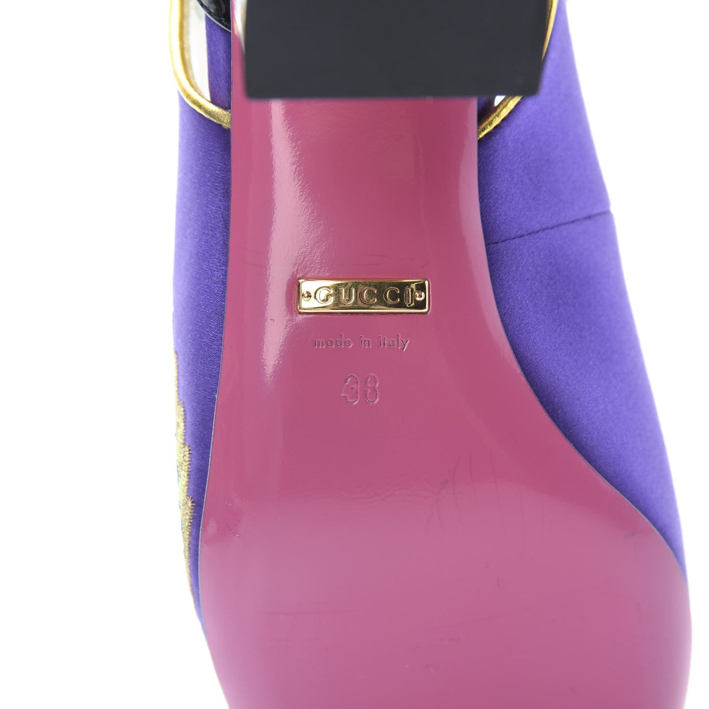 Satin Embroidered Dragon Caspar Pumps 38 Purple Oro Vecchio Black
