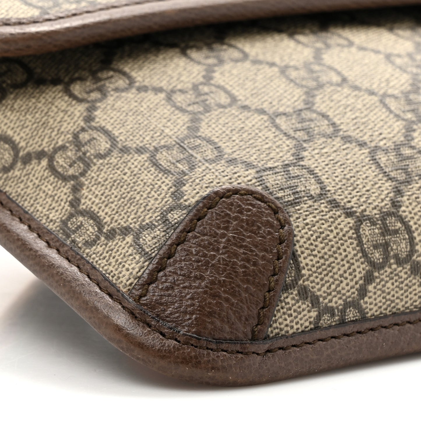 GG Supreme Monogram Neo Vintage Web Belt Bag  Brown