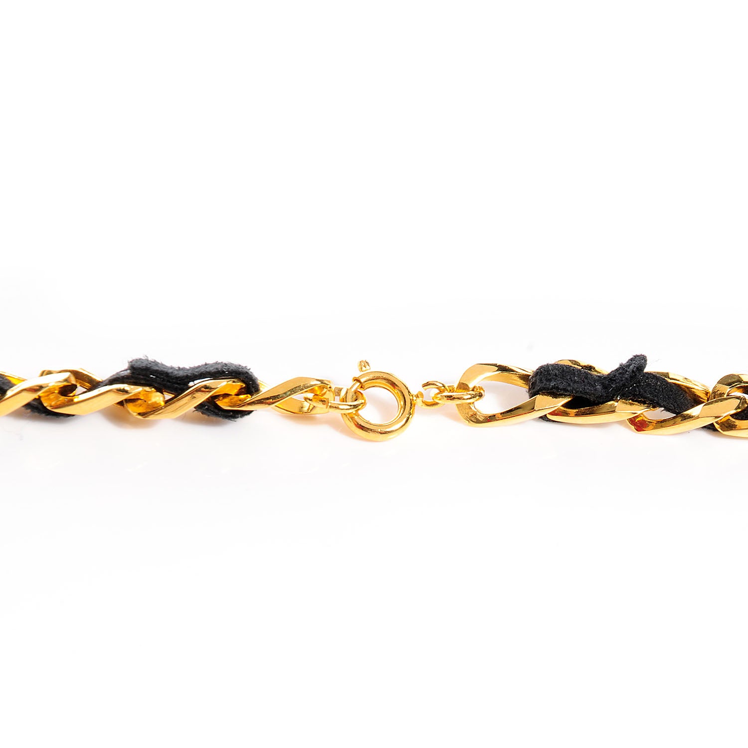 Chanel Suede N°5 Perfume Necklace Gold Black 5 of 5