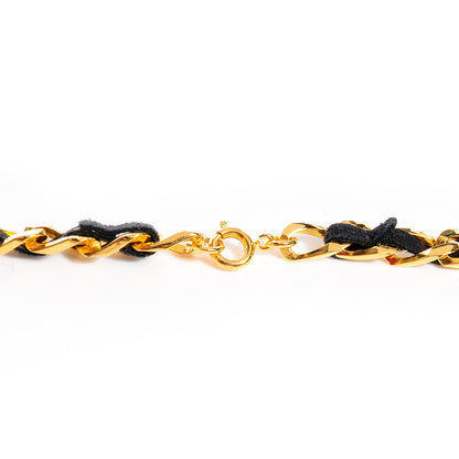 Chanel Suede N°5 Perfume Necklace Gold Black 5 of 5