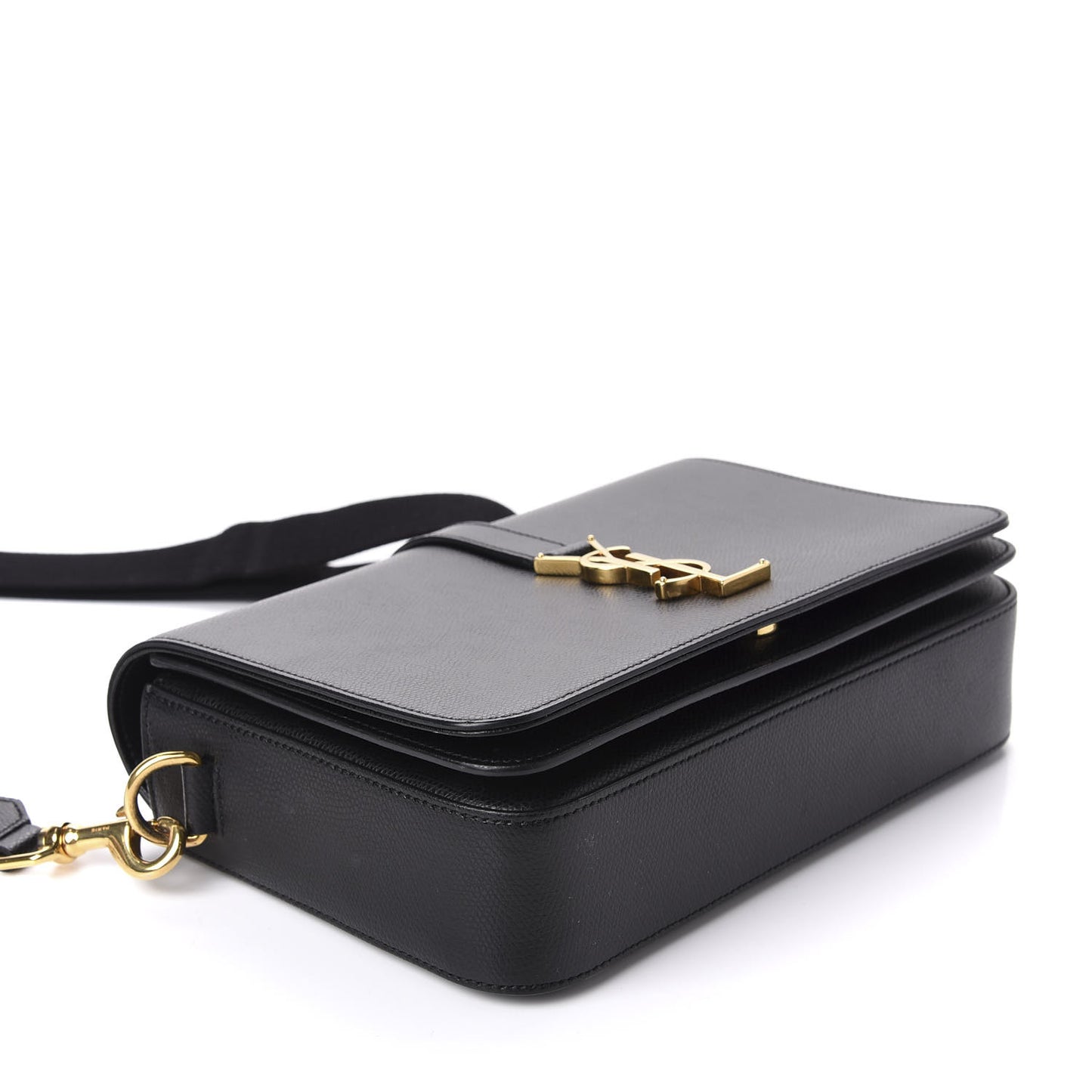 Textured Calfskin Medium Classic Monogram Universite Bag Black