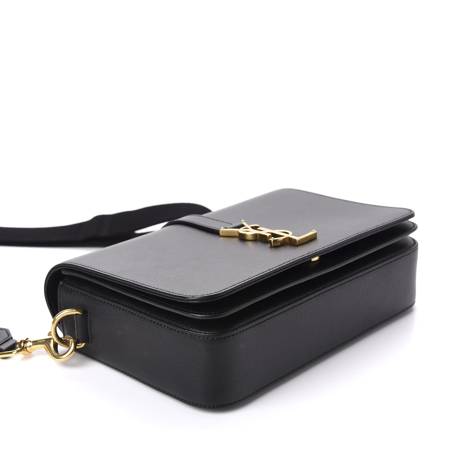 Saint Laurent Textured Calfskin Medium Classic Monogram Universite Bag Black 5 of 11
