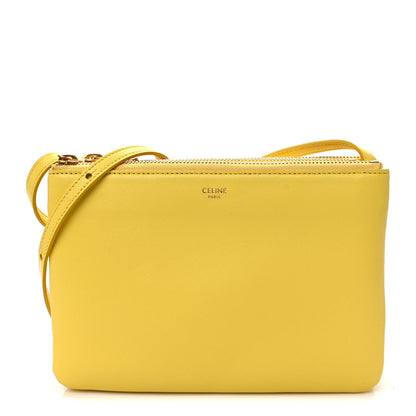 Celine Lambskin Small Trio Crossbody Bag Fluo Yellow 1 of 11