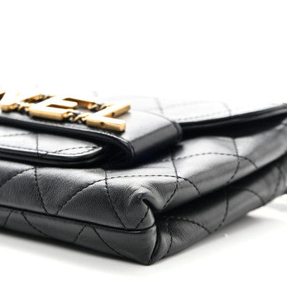 Chanel Calfskin Quilted Enchained Clutch Black 10 of 10